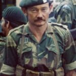 Dennis Croukamp, Bronze Cross of Rhodesia, seen here in 1980 as an RLI warrant officer, having returned to his parent unit after the disbandment of the Selous Scouts